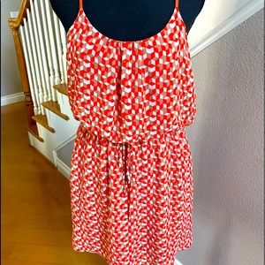 Francesca Orange Geometric Dress